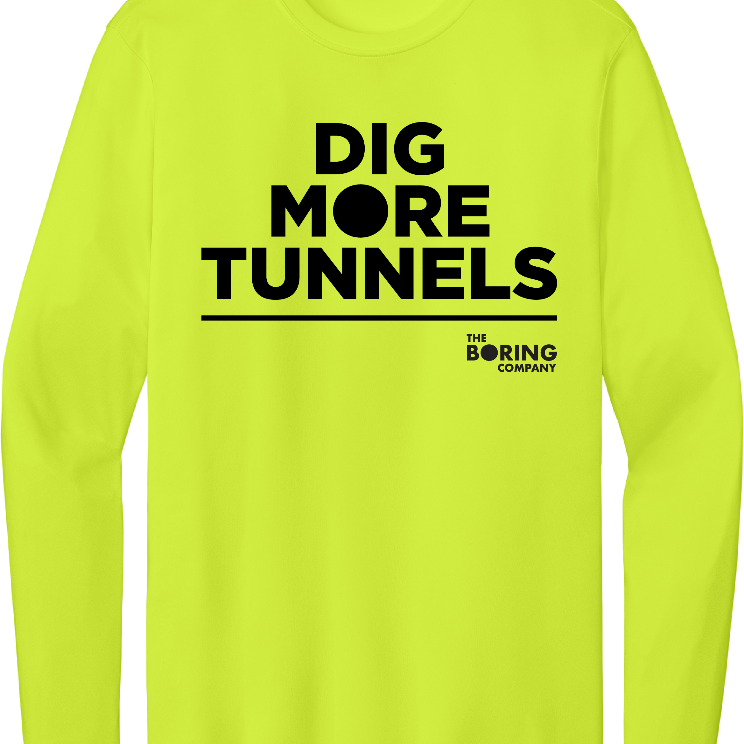 Dig More Tunnels Hi-Vis Long Sleeve Workshirt